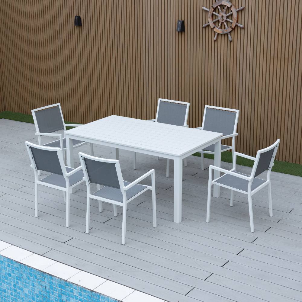 Noosa 7 Piece Dining (160/93) - White image 1