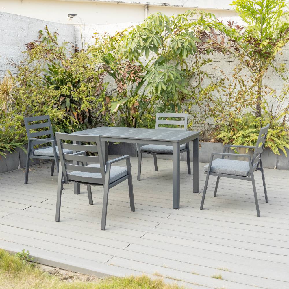 Bondi 5 Piece Dining (140/76) - Gunmetal image 2