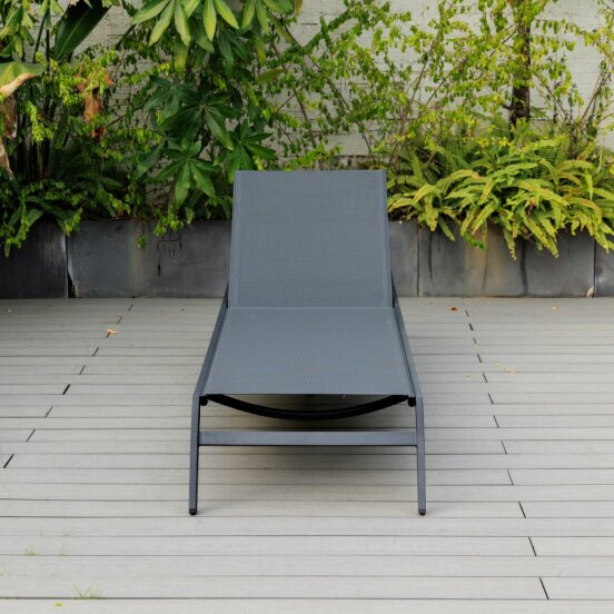 Bondi Armless Sun Lounge - Gunmetal image 5