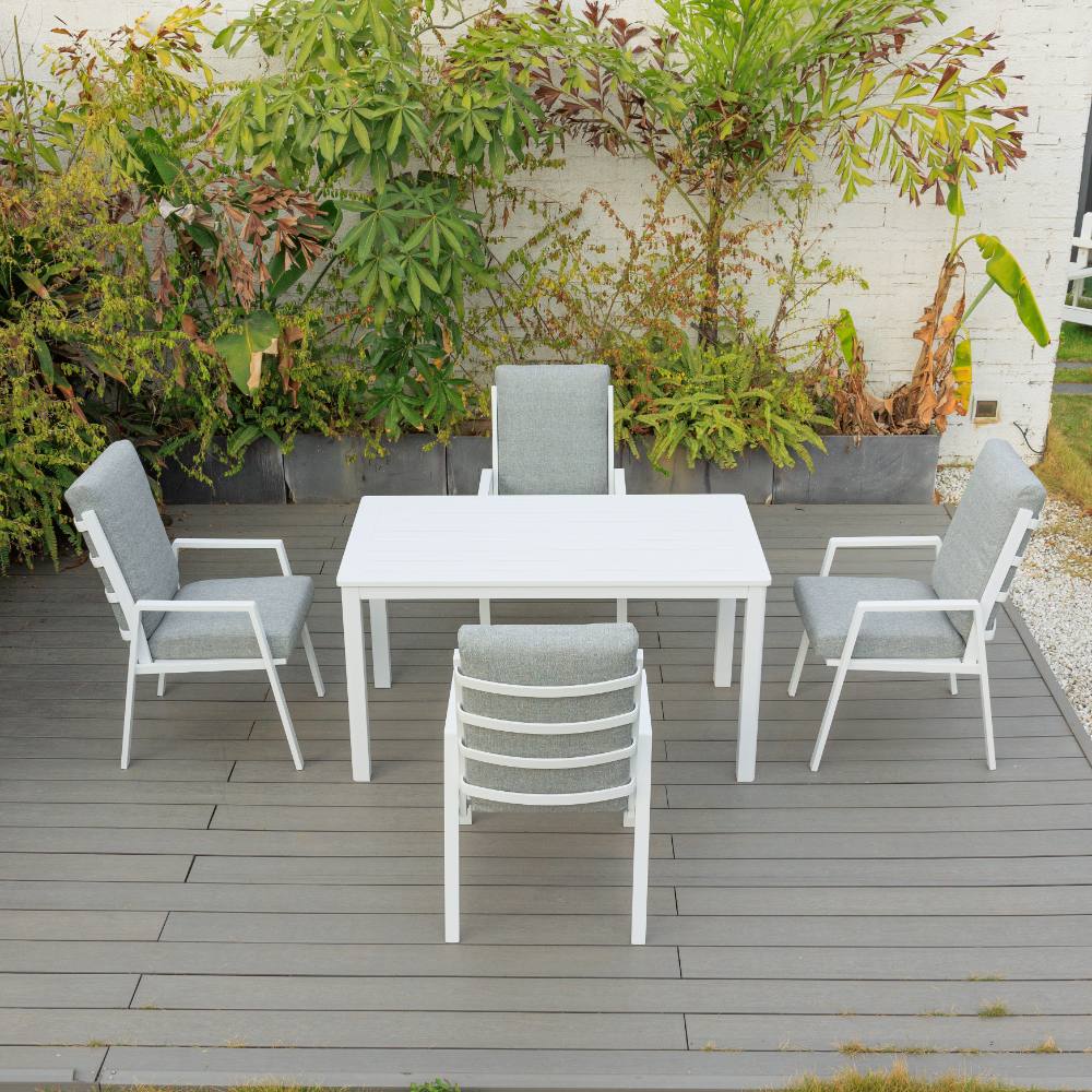 Bondi High Back 5 Piece Dining (140/76) - White image 0
