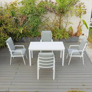 Bondi High Back 5 Piece Dining (140/76) - White image 0