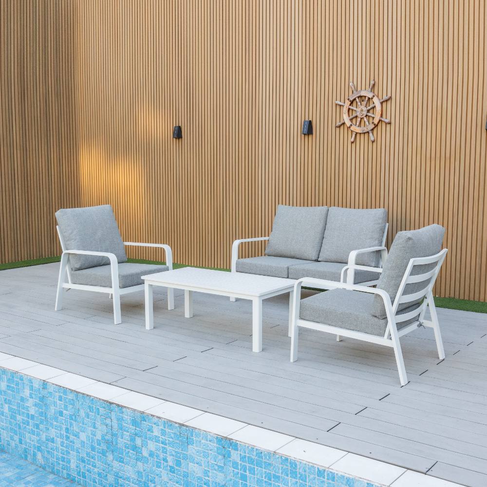 Bondi 4 Piece Double Lounge - White image 2