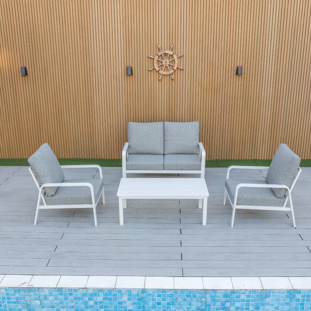 Bondi 4 Piece Double Lounge - White image 11