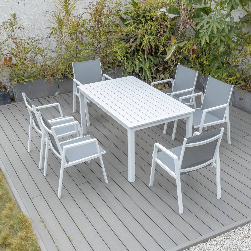 Bondi Sling 7 Piece Dining (160/93) - White image 3