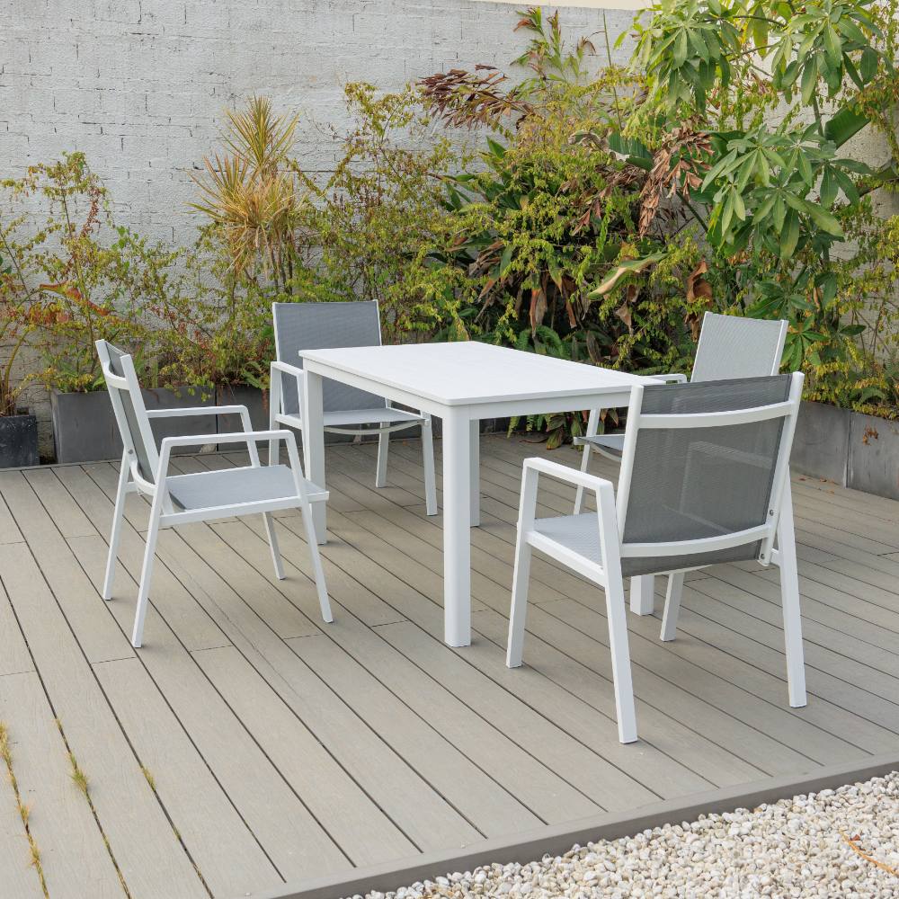Bondi Sling 5 Piece Dining (140/76) - White image 2