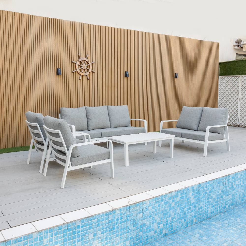 Bondi 5 Piece Lounge - White image 2