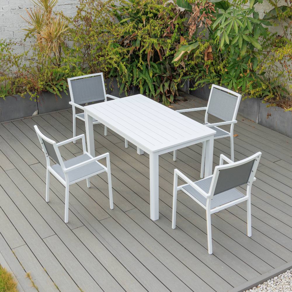 Noosa 5 Piece Dining (140/76) - White image 3