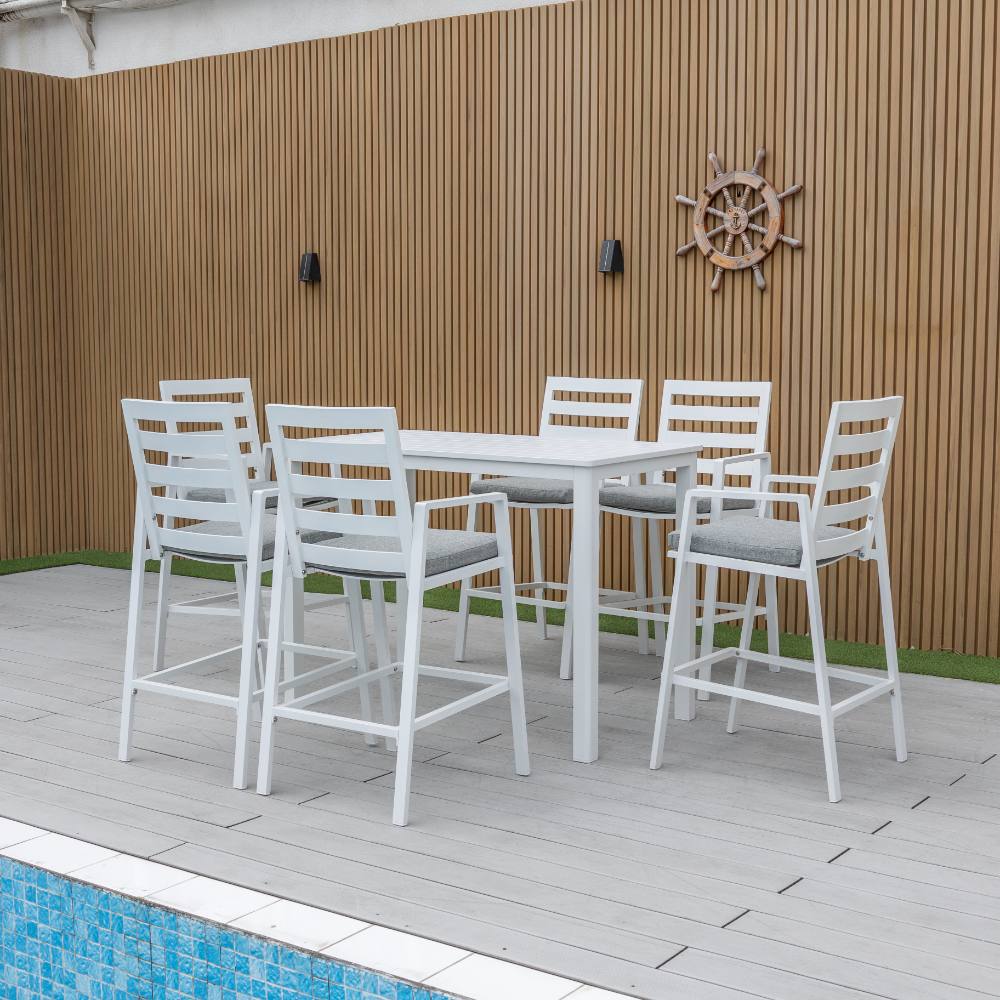 Bondi 7 Piece Bar (140/73) - White image 7