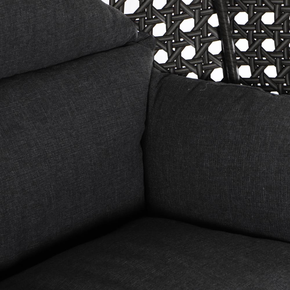 Dubai Double Swinging Chair - Charcoal Wicker image 8