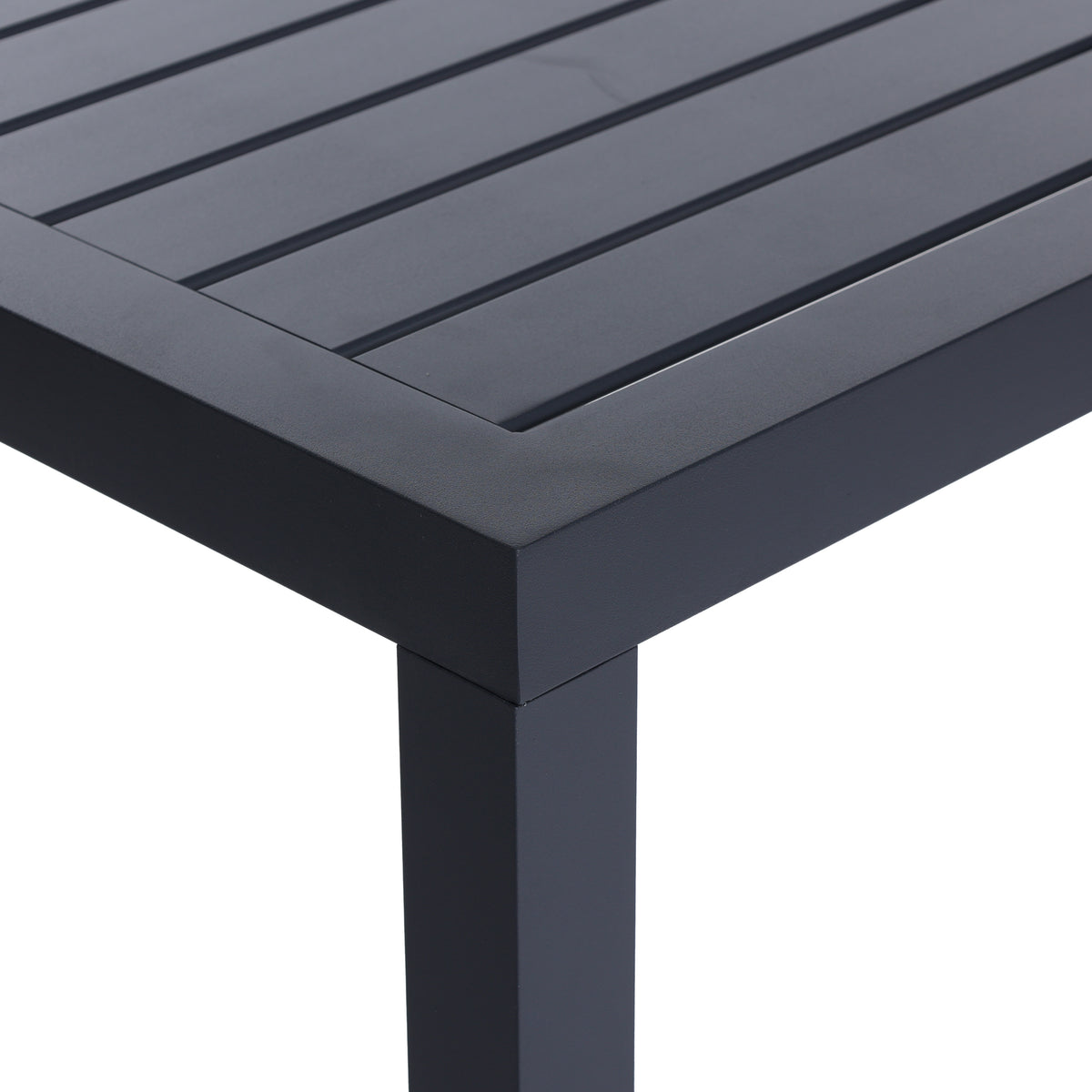 Noosa Dining Table 90 x 90cm (Table ONLY) - Gunmetal – detail