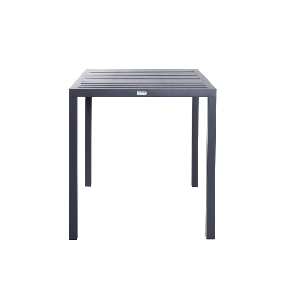Noosa Bar Table 90 x 90cm - Gunmetal – full product, alternate