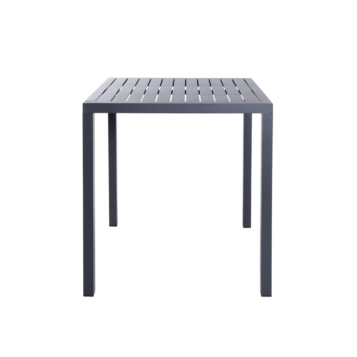 Noosa Bar Table 90 x 90cm - Gunmetal – full product, alternate