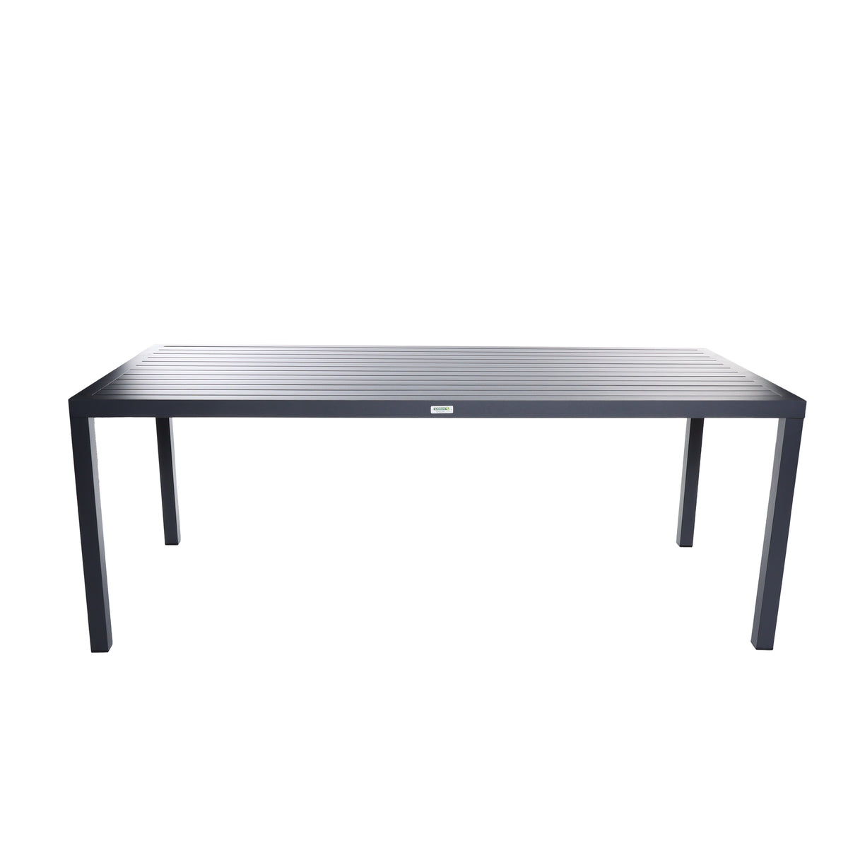 Noosa Dining Table 200 x 90cm - Gunmetal – full product, alternate