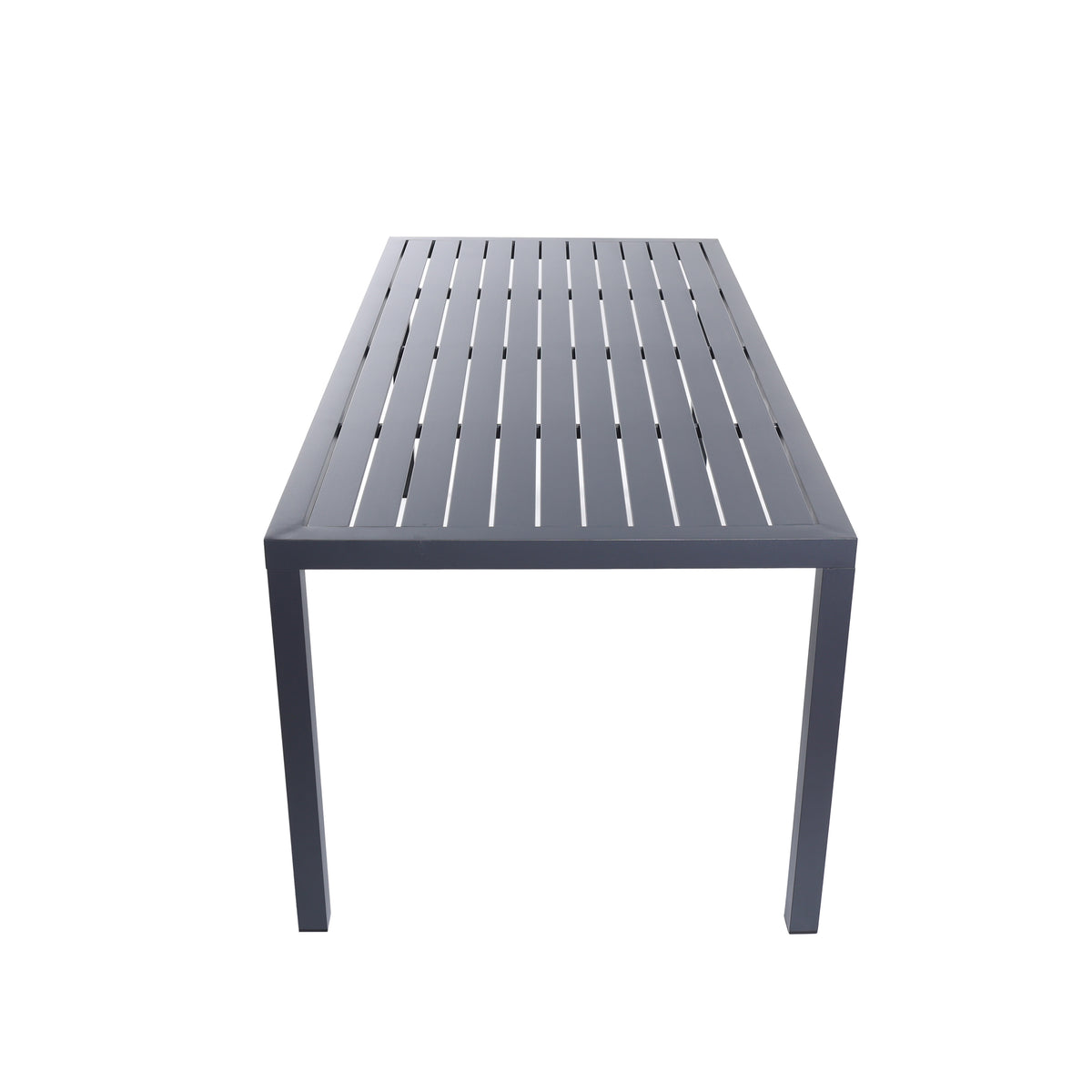 Noosa Dining Table 200 x 90cm - Gunmetal – full product, alternate
