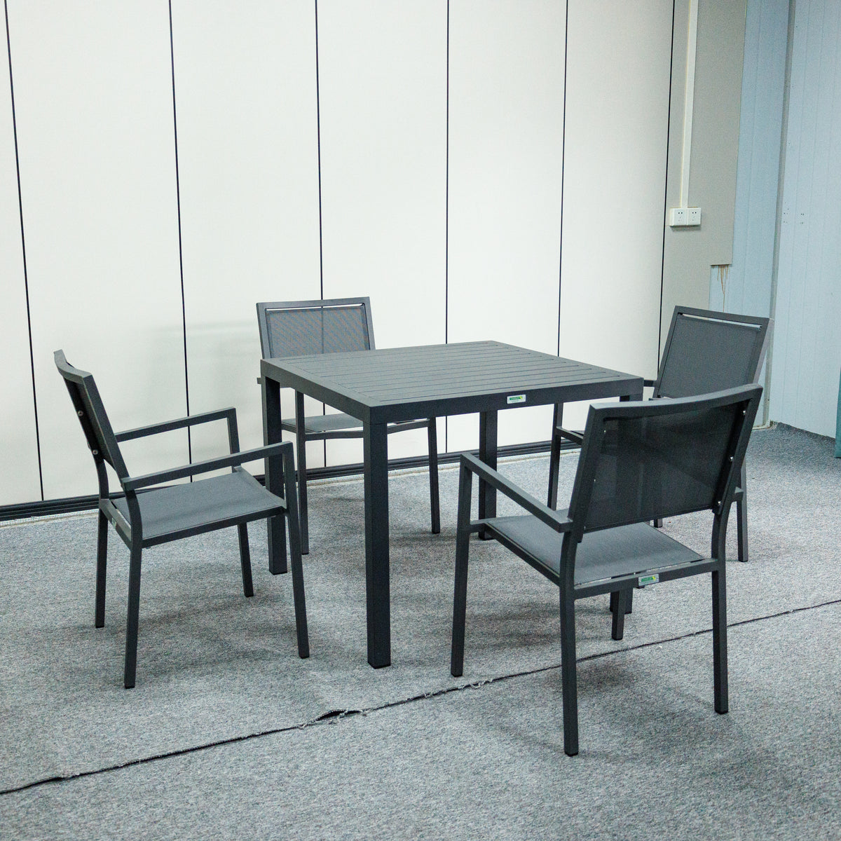 Noosa Dining Table 90 x 90cm (Table ONLY) - Gunmetal – detail