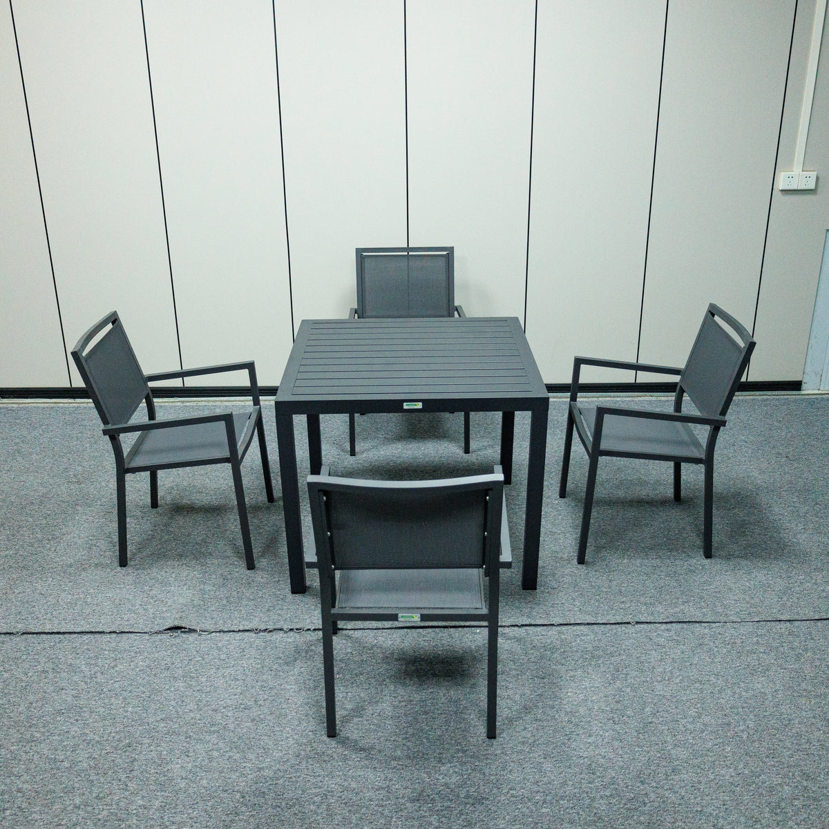 Noosa Dining Table 90 x 90cm (Table ONLY) - Gunmetal – lifestyle, secondary