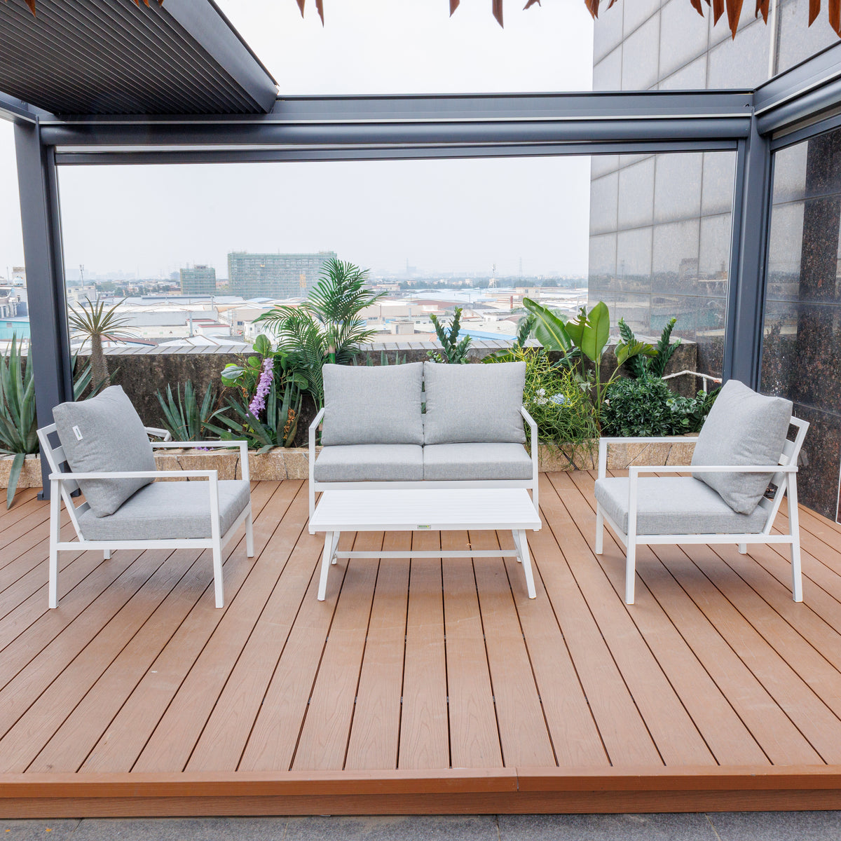 Noosa Double 4 Piece Lounge Set - White – lifestyle, secondary