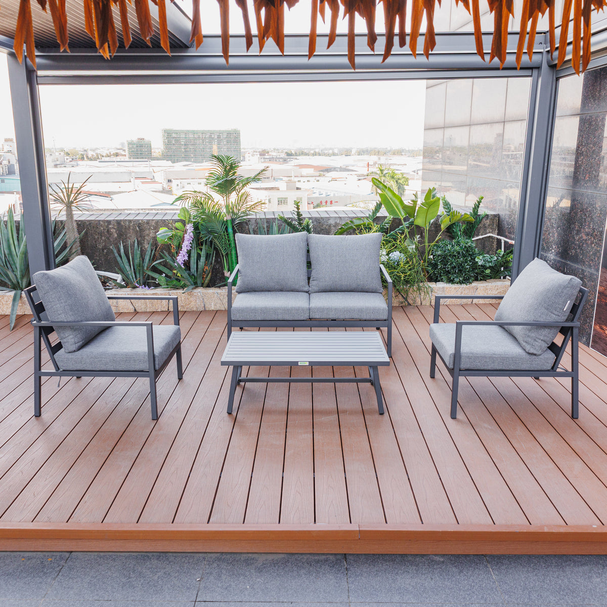Noosa Double 4 Piece Lounge Set - Gunmetal – lifestyle, secondary