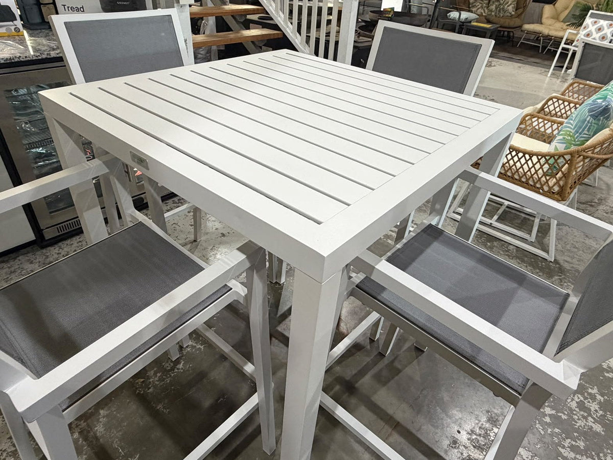 Noosa 5 Piece Bar Setting - White