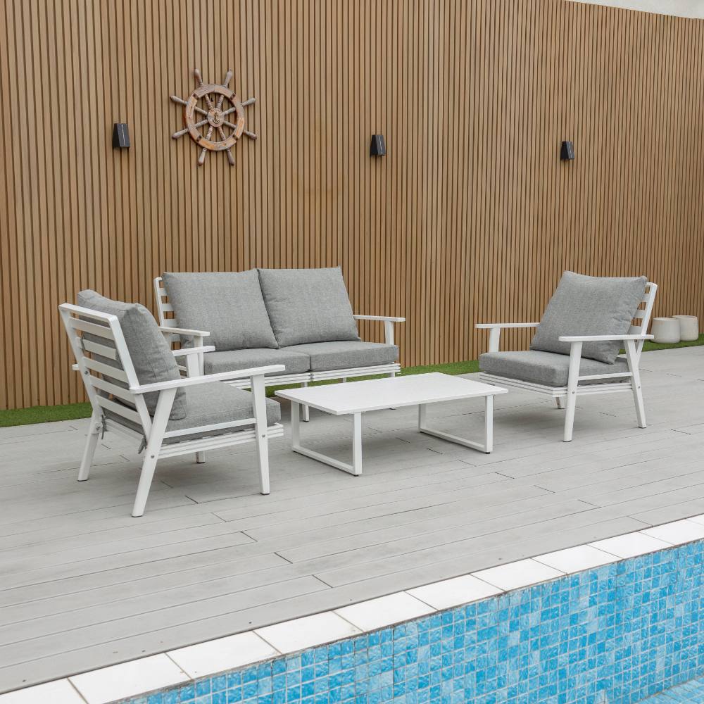 Coogee 4 Piece Lounge White image 1