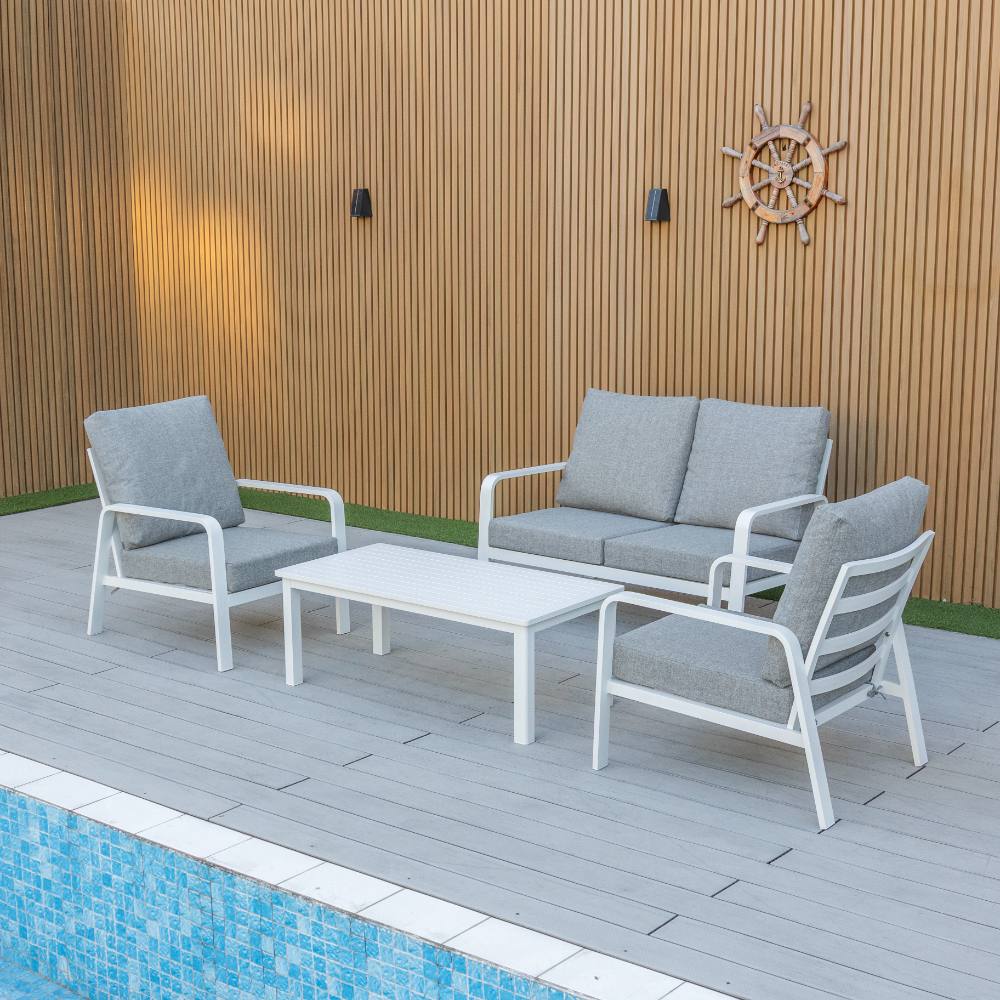 Bondi 4 Piece Double Lounge - White image 3