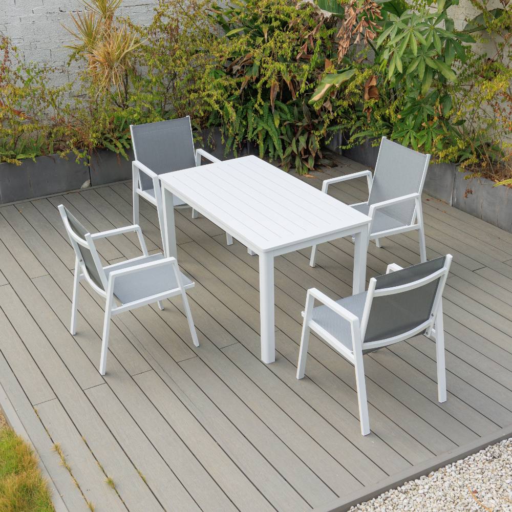 Bondi Sling 5 Piece Dining (140/76) - White image 3