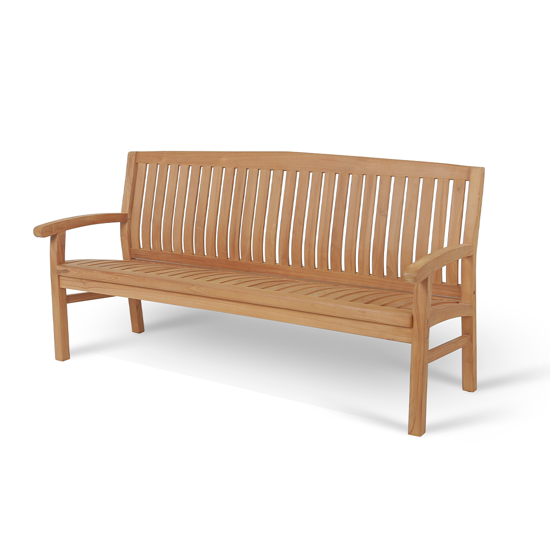 Kingston Teak Timber Bench Seat - 180cm image 0