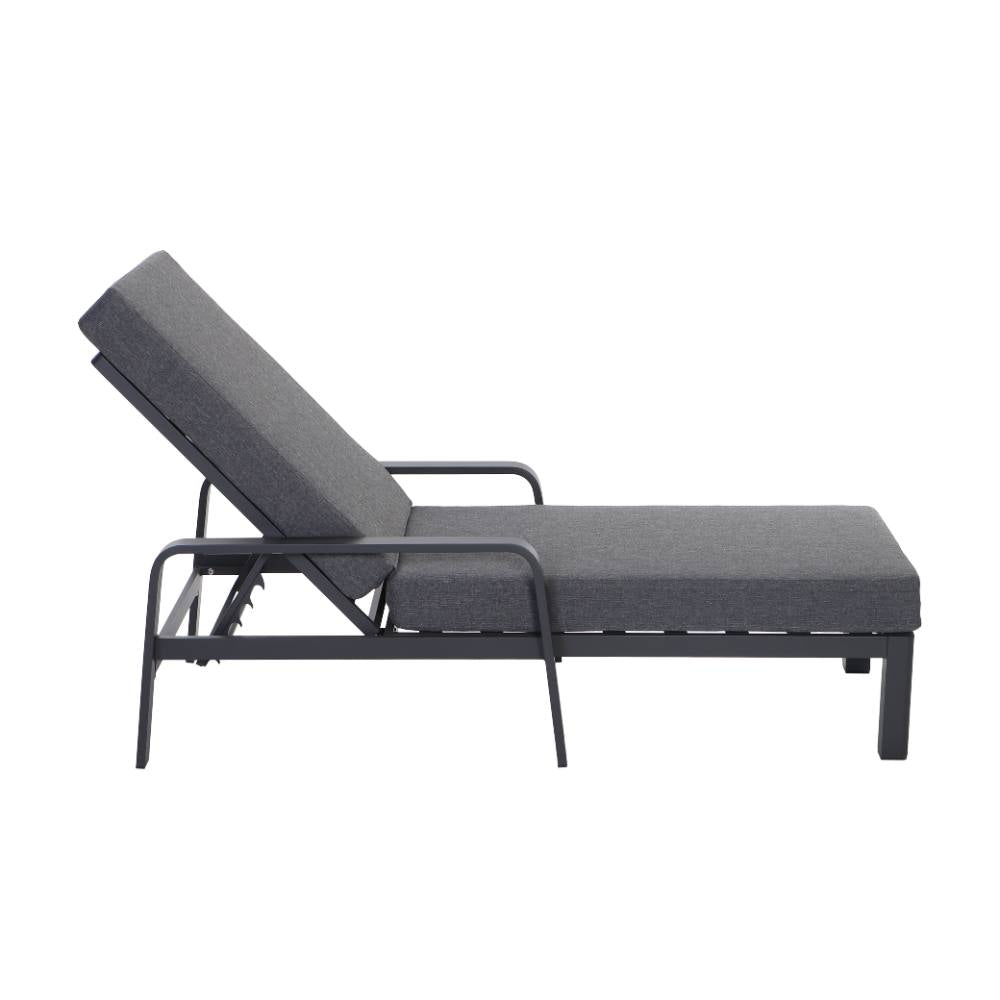 Bondi Sun Lounge with Cushion - Gunmetal image 19