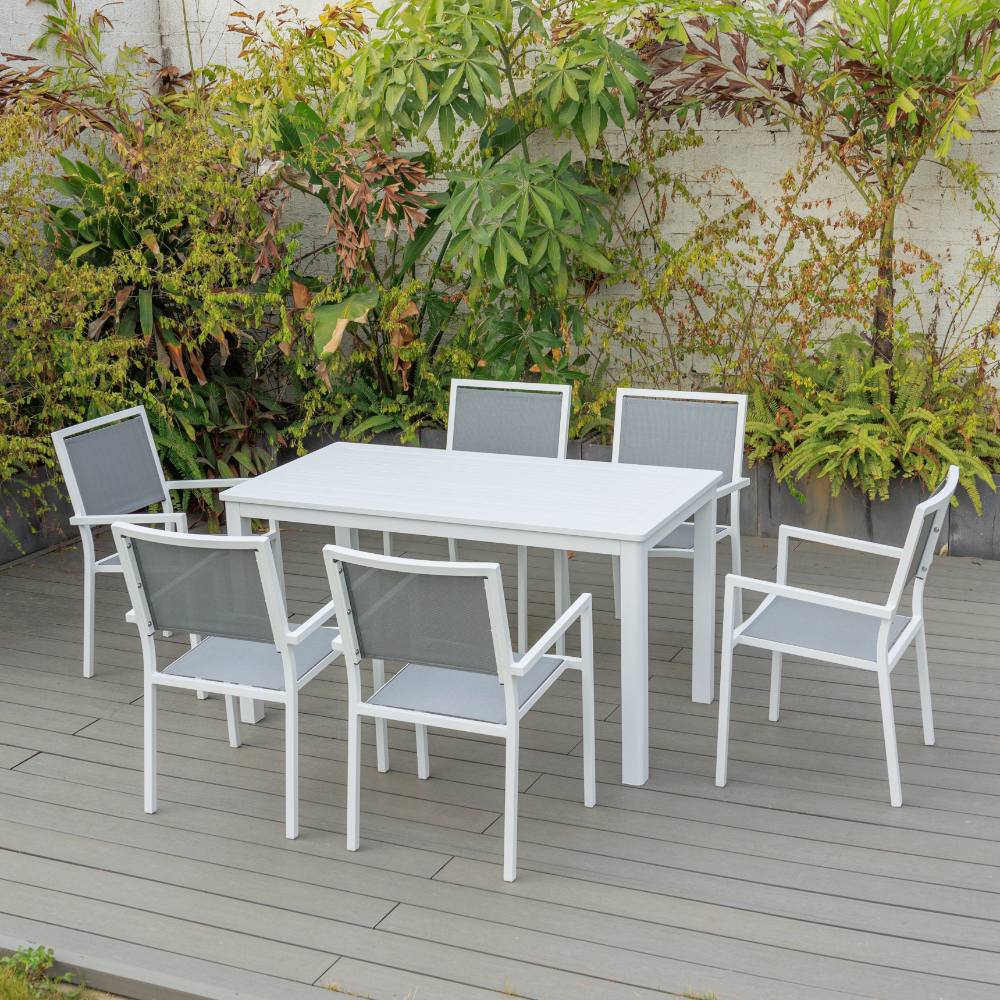 Noosa 7 Piece Dining (140/76) - White image 2