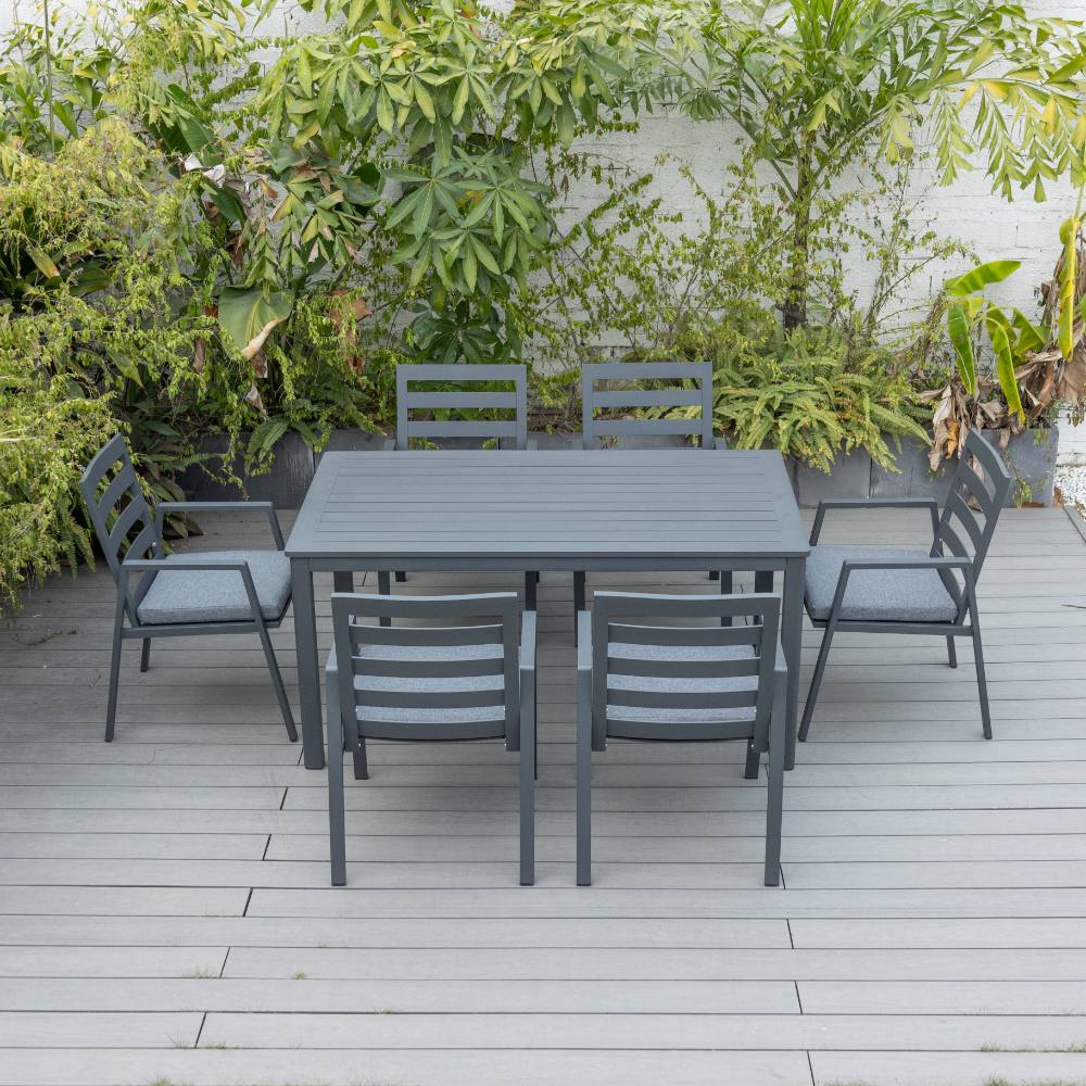 Bondi 7 Piece Dining Setting - Gunmetal image 4