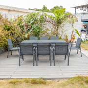 Bondi Sling 9 Piece Dining - Gunmetal image 0