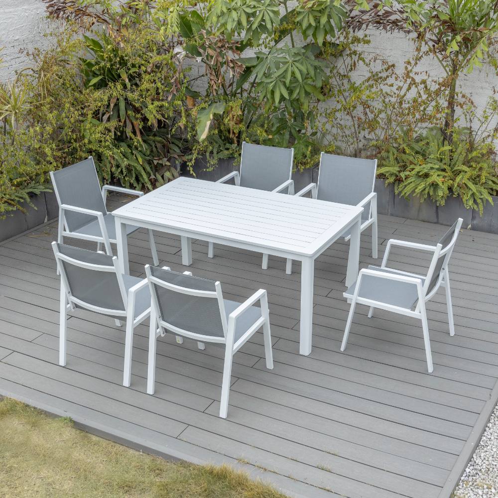 Bondi Sling 7 Piece Dining (160/93) - White image 2