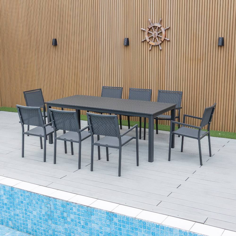 Noosa 9 Piece Dining - Gunmetal image 1