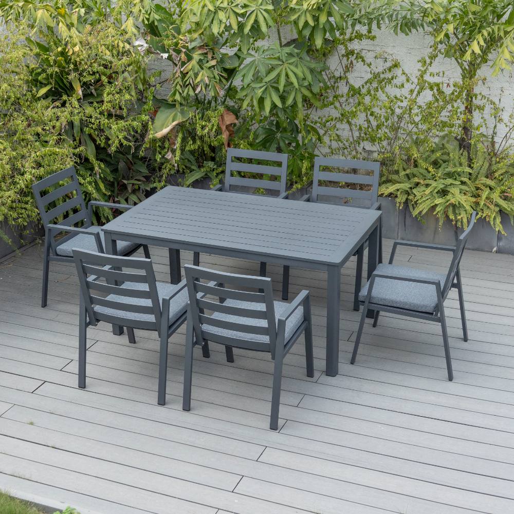 Bondi 7 Piece Dining Setting - Gunmetal image 3