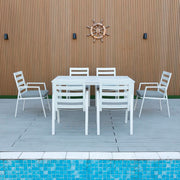 Bondi 7 Piece Dining (160/93) - White image 0