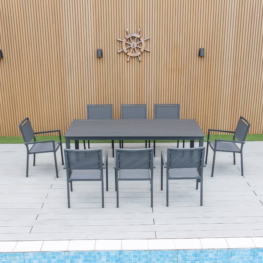 Noosa 9 Piece Dining - Gunmetal image 2