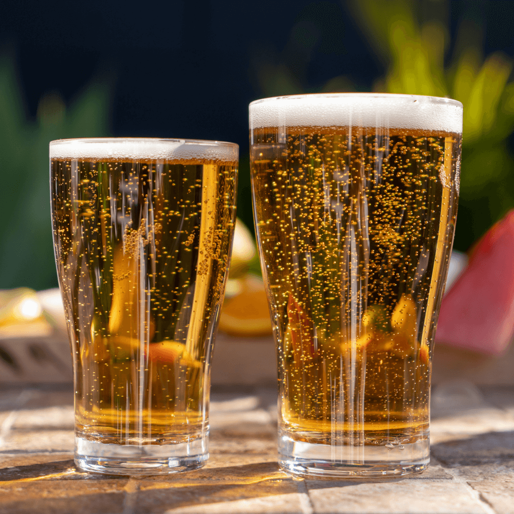 Unbreakable Conical Beer Certified And Nucleated Glass 425Ml - Set Of 4 image 1