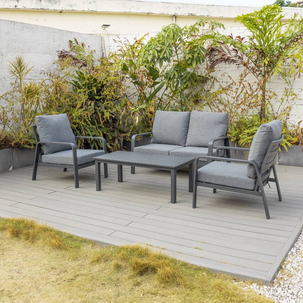 Bondi Double 4 Piece Lounge - Gunmetal image 5