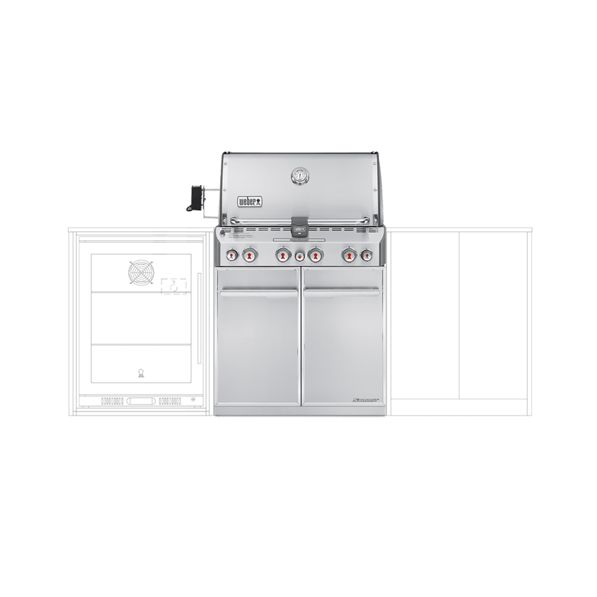 Weber Summit S-460 built-in gas barbecue stainless steel