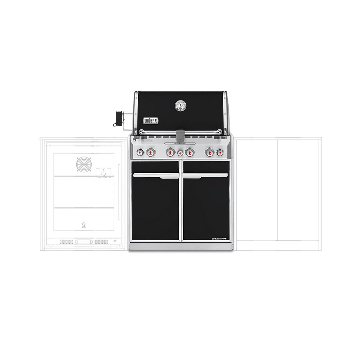Weber Summit E-460 built-in gas barbecue black