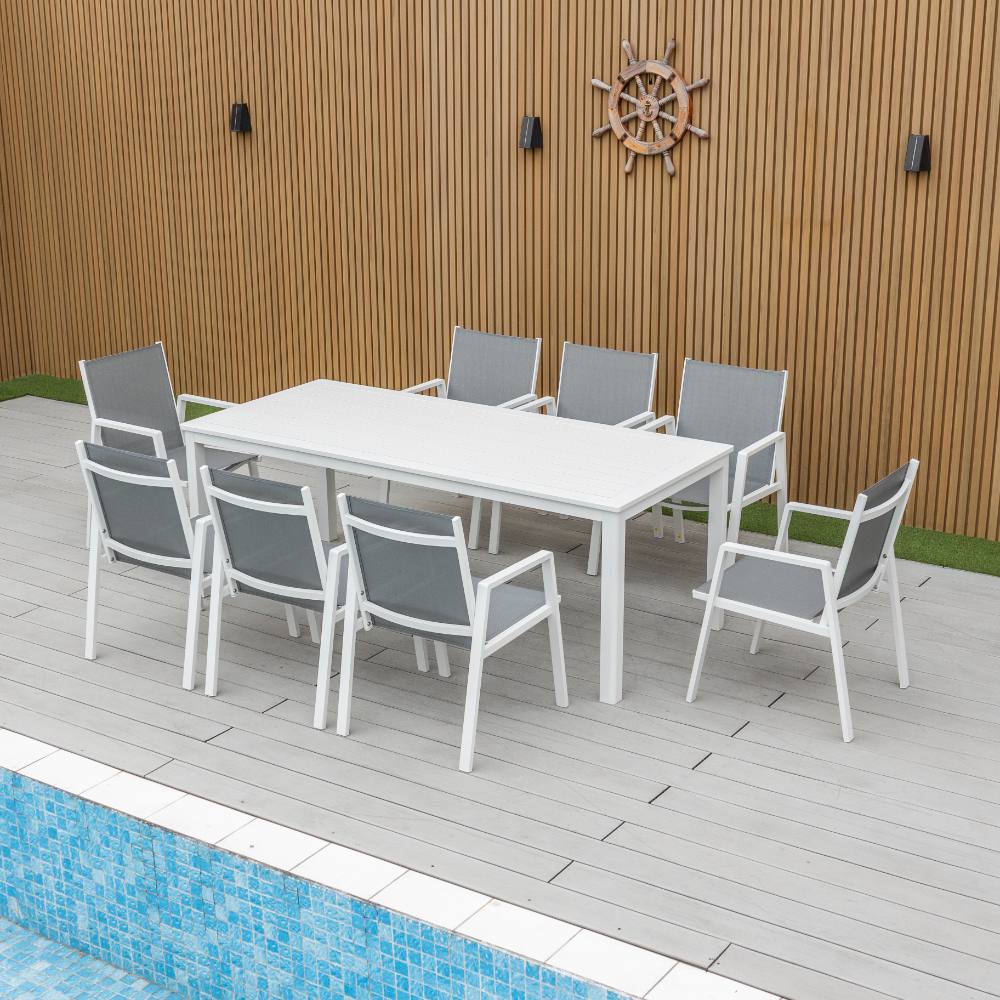 Bondi Sling 9 Piece Dining - White image 1
