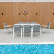 Bondi Sling 9 Piece Dining - White image 0