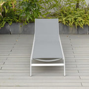 Bondi Armless Sun Lounge - White image 0