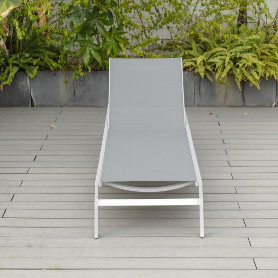 Bondi Armless Sun Lounge - White image 0