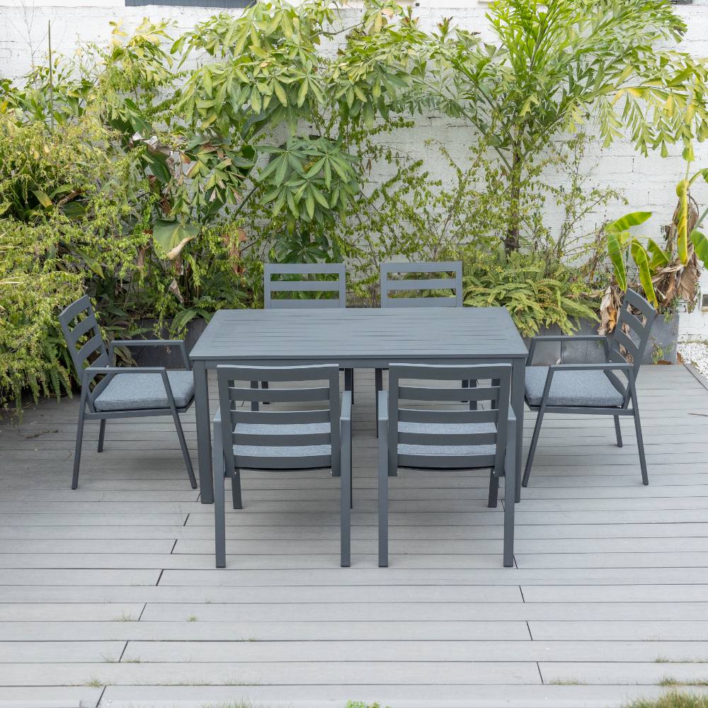 Bondi 7 Piece Dining (160/93) - Gunmetal image 0