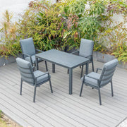 Bondi High Back 5 Piece Dining (140/76) - Gunmetal image 0