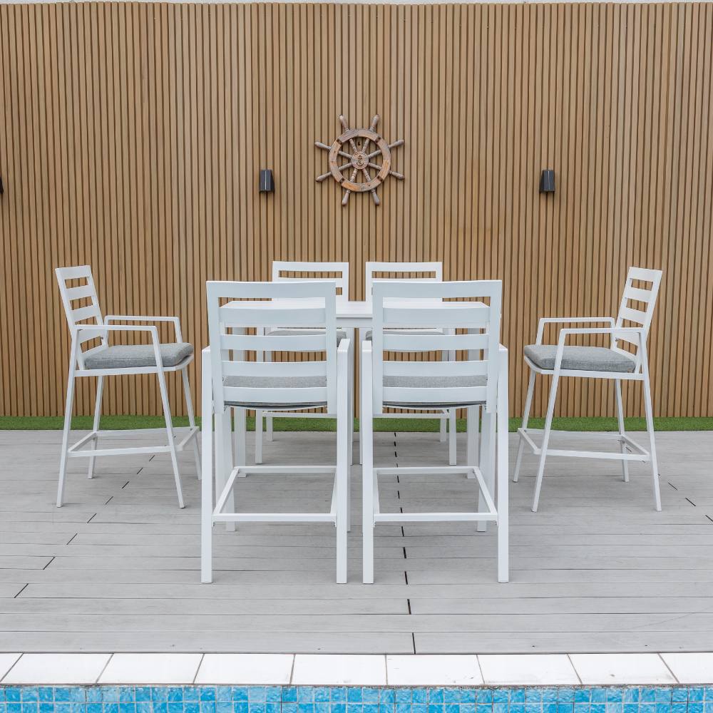 Bondi 7 Piece Bar (140/73) - White image 6