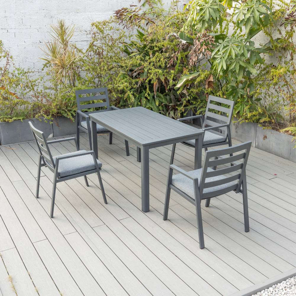 Bondi 5 Piece Dining (140/76) - Gunmetal image 3