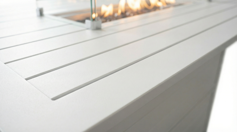 Bondi Gas Fire Pit Bar Table White image 3