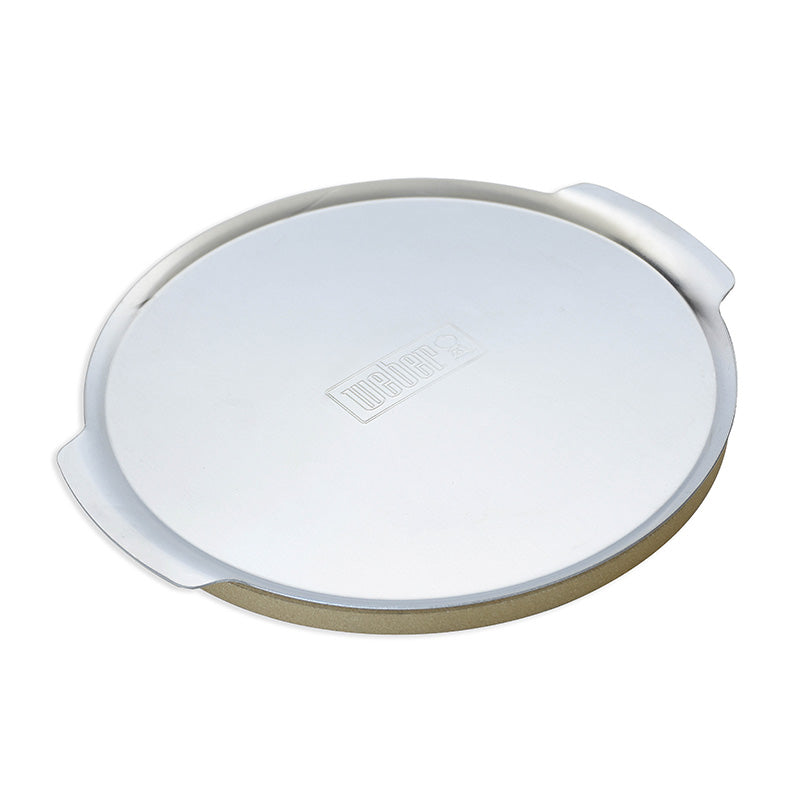 Weber Q Pizza Stone Small With Easy Serve Pizza Tray (26cm) image 0